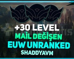 EUW + UNRANKED + 30 LVL + MAİL ONAYSIZ + HESAPLAR!