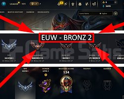 EUW / 44 LVL + 1 SKİN + BRONZ 2 + MAİL !!!