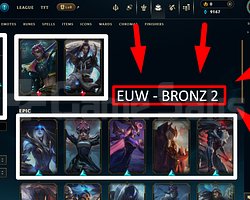 EUW / 82 LVL + 19 SKİN + BRONZ 3 + MAİL !!!