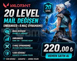 20 Level Unranked Hazır Hesap