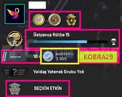 FACEİT+10K OYUN+3 MADALYA 59 WİN 117 SAAT SEÇKİN