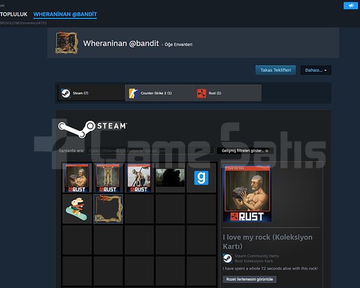 Rust Ve Birçok Oyunlar Var Rust Fiyatına Vericeğim