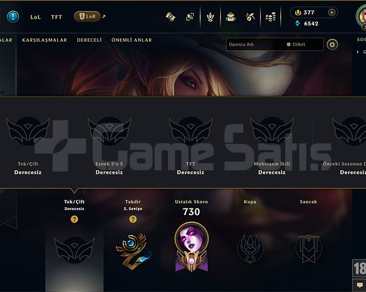 499 KOSTÜM 356 LVL 6K ÖZ EFSANE DOLU MAİL HESAP