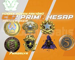 7 MADALYA + 1200 SAAT / FACEIT + PREMIER HAZIR