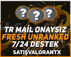 TR - FRESH UNRANKED - MAİL ONAYSIZ - +20 LEVEL!