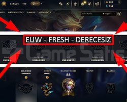 EUW / 30 LVL + 2 SKİN + FRESH + 400RP !!!!