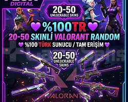 100TR  20-50 SKINLİ VALORANT RANDOM