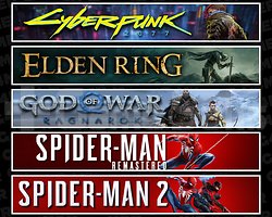 Cyberpunk + Elden + Ragnarök + Spider 1 + Spider 2