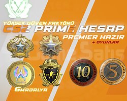 6 MADALYA / 600 SAAT + FACEIT + PREMIER HAZIR /