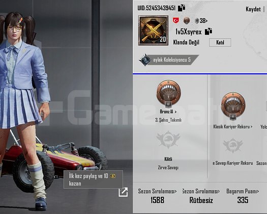 TEK BAĞ PUBG HESAP
