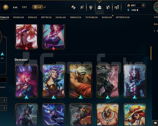 EUW / 274 LEVEL / 70 SKİN / 88 HERO +MAİL