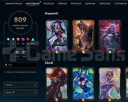 İlk sahibinden 808 skin Lol + Valorant Elmas elo