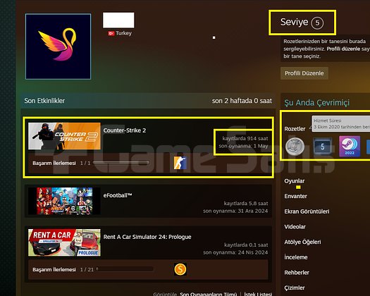 FACEİT+ 7 MADALYA 349 WİN 914 SAAT SEÇKİN