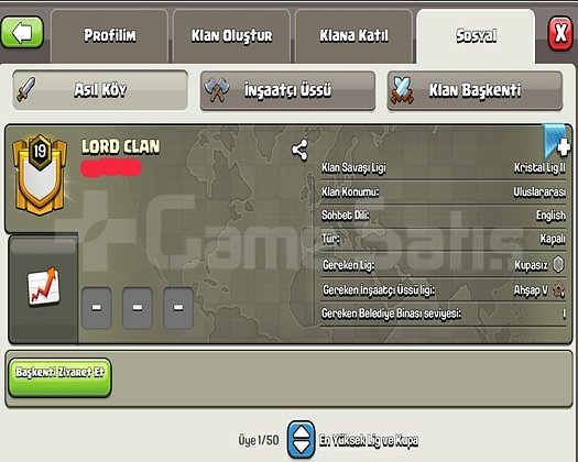 19.8 LORD CLAN BAŞKENT 10 MAX HEMEN TESLİM