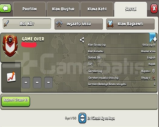 17 LVL GAME OVER BAŞKENT 10 MAX HEMEN TESLİM