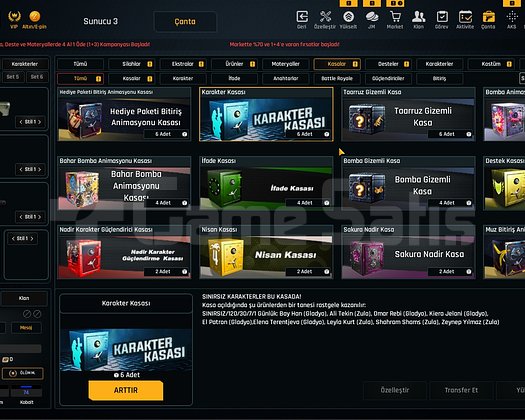 Sınırsızlı 52K Materyalli 49 Seviye Zula Hesabı