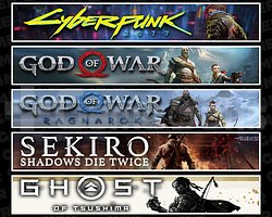 Cyberpunk + GOW + Ragnarök + Sekiro + Tsushima