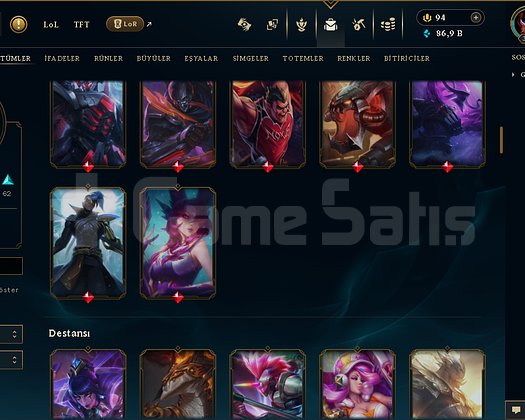 302 LEVEL / 125 SKİN / FUL HERO +MAİL +13K SATIŞ