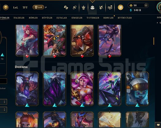352 LEVEL / 138 SKİN / FUL HERO +MAİL +13K SATIŞ