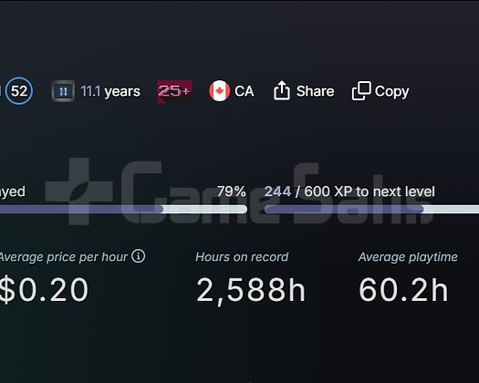 52 level 11 yıllık UYGUNA mainlik hesap