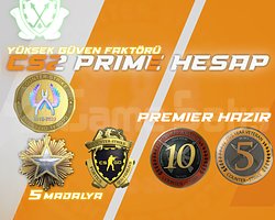 !! 5 MADALYA / FACEIT + PREMIER HAZIR CS2 PRIME