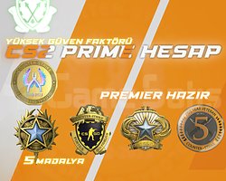 5 MADALYA + 641 SAAT / FACEIT + PREMIER HAZIR