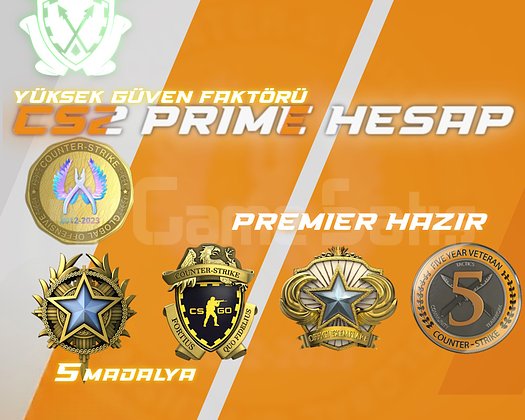 5 MADALYA + 641 SAAT / FACEIT + PREMIER HAZIR