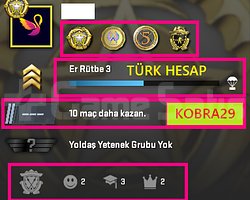 TR HESAP+ 4 MADALYA 180 WİN 403 SAAT SEÇKİN
