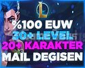 EU WEST | +30 LVL | +20 CHAMP | HANDMADE-UNRANKED
