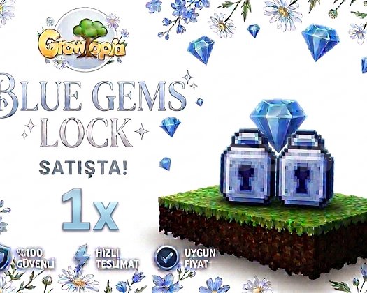 1X BLUE GEMS LOCK BONUSLU!
