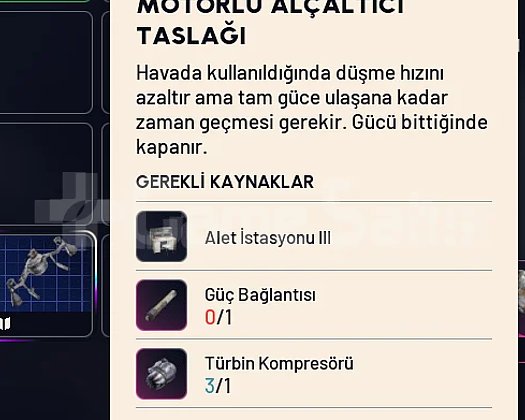Motorlu Alçaltıcı Taslağı Planı