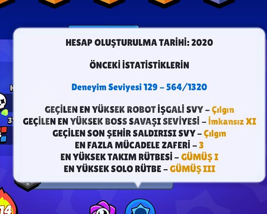 Eski ve güzel şanslı hesap