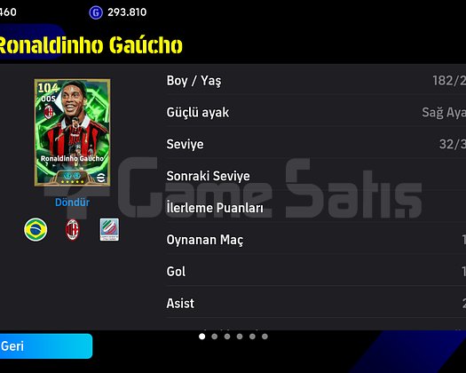 105 RONALDİNHO 102 DEMBELE ÇOK ŞANSLI HESAP