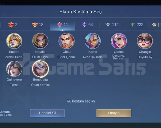 Mega 4 Aranan kostumler epic baseli mükemmel hesap