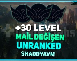 EUW + UNRANKED + 30 LVL + MAİL ONAYSIZ + HESAPLAR!
