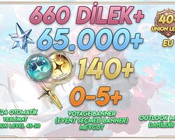 EU | UL45+ 660+ Wish 65000+ Astrite 140+ Tides