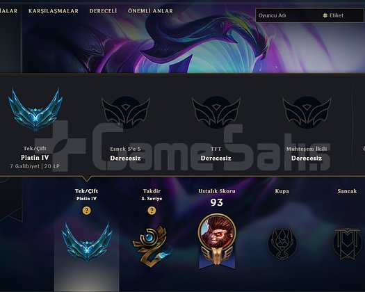 EUW PLAT 4 +30 -10 FRESH ACC KOSTÜMLÜ