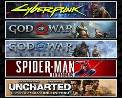 Cyberpunk + GOW + Ragnarök + Spider 1 + Uncharted