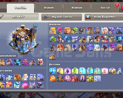 TH 18 COC HESAP MAX KAHRAMAN MAX EKİPMAN!!