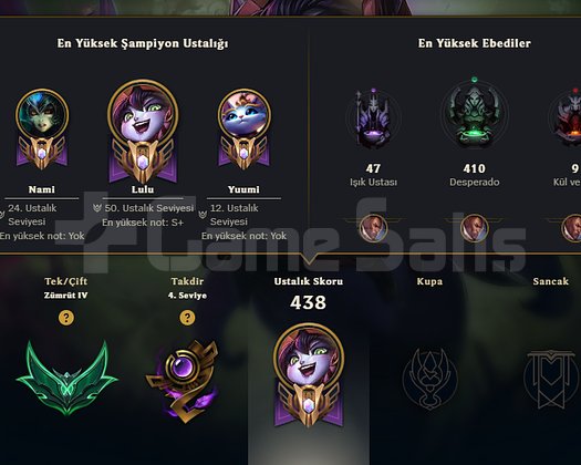 Lol zümrüt 4 hesap tr