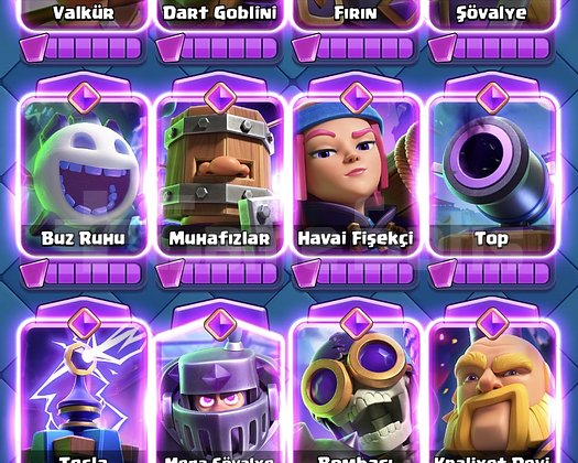 76 level 14.000 kupa  25 tane max kart 27 evrim