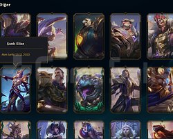 zümrüt 1 lol hesabı 262 skin full hero