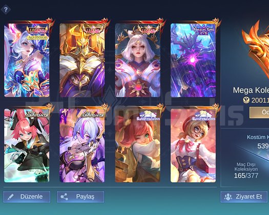 Mega 3, 3+1 legend, altın tag Layla,TR hesap