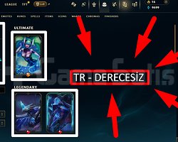 TR / 124 LVL + 23 SKİN + DERECESİZ + MAİL !!!!