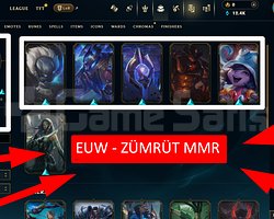 EUW / 98 LVL + 21 SKİN + ZÜMRÜT MMR + MAİL !!!