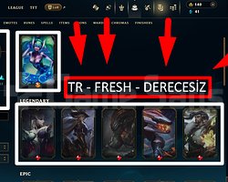 TR / 120 LVL + 25 SKİN + FRESH + DERECESİZ !!!!