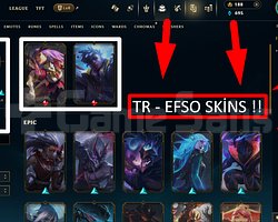 TR / 176 LVL + 25 SKİN + DERECESİZ + EFSO !!