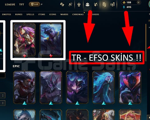 TR / 176 LVL + 25 SKİN + DERECESİZ + EFSO !!