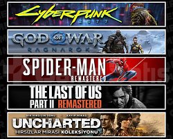 Cyberpunk + Ragnarök + Spider 1 + TLOU2 +Uncharted