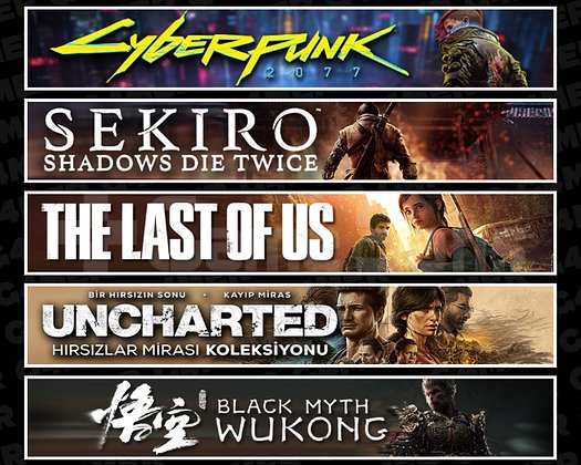 Cyberpunk + Sekiro + TLOU1 + Uncharted + Wukong